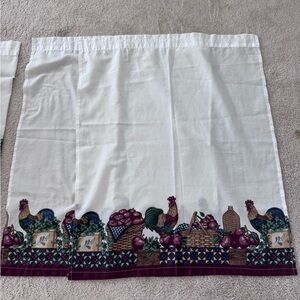 Vintage Curtain Panels Rooster's 3 Large Panels 2 Smaller Panels See Photos Size